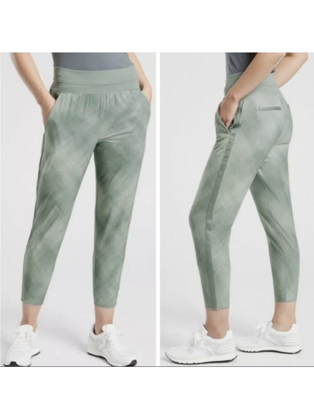 NWT Athleta Nolita slim tapered printed cropped pants, 20